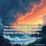 Artistic representation for The Unpredictable Tempests: Decoding Freak Weather Events in Our Changing Climate