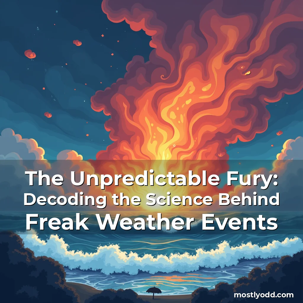 Artistic representation for The Unpredictable Fury: Decoding the Science Behind Freak Weather Events