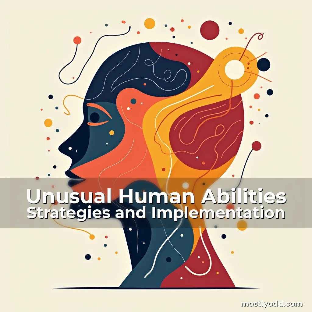 Artistic representation for Unusual Human Abilities Strategies and Implementation