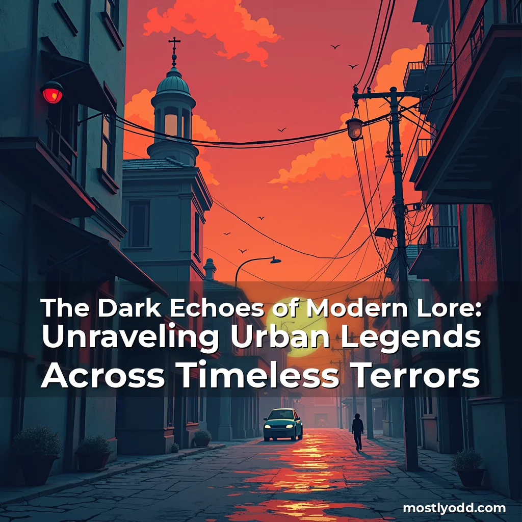 Artistic representation for The Dark Echoes of Modern Lore: Unraveling Urban Legends Across Timeless Terrors
