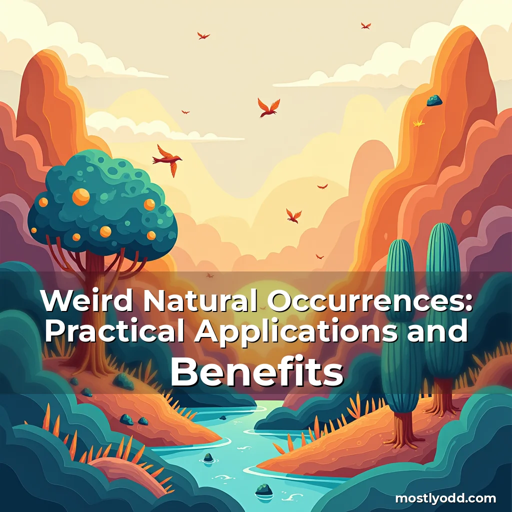 Artistic representation for Weird Natural Occurrences: Practical Applications and Benefits